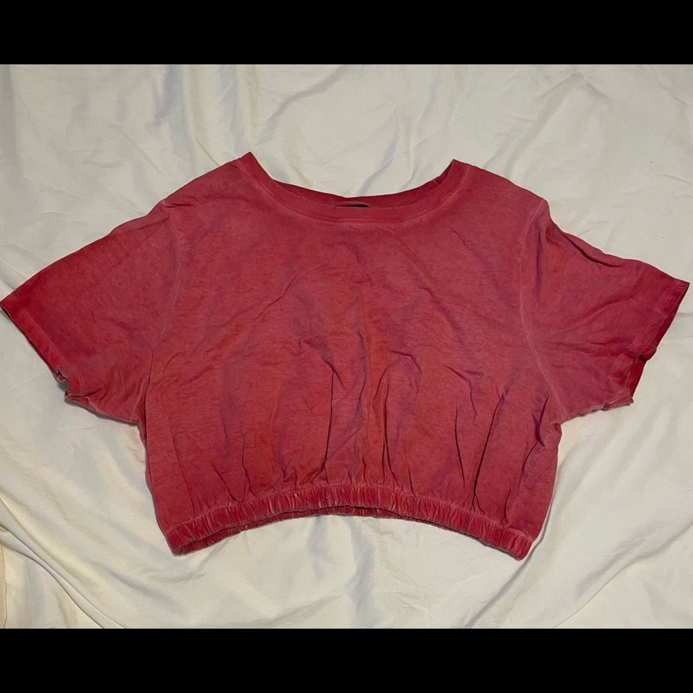 Faded red crop top